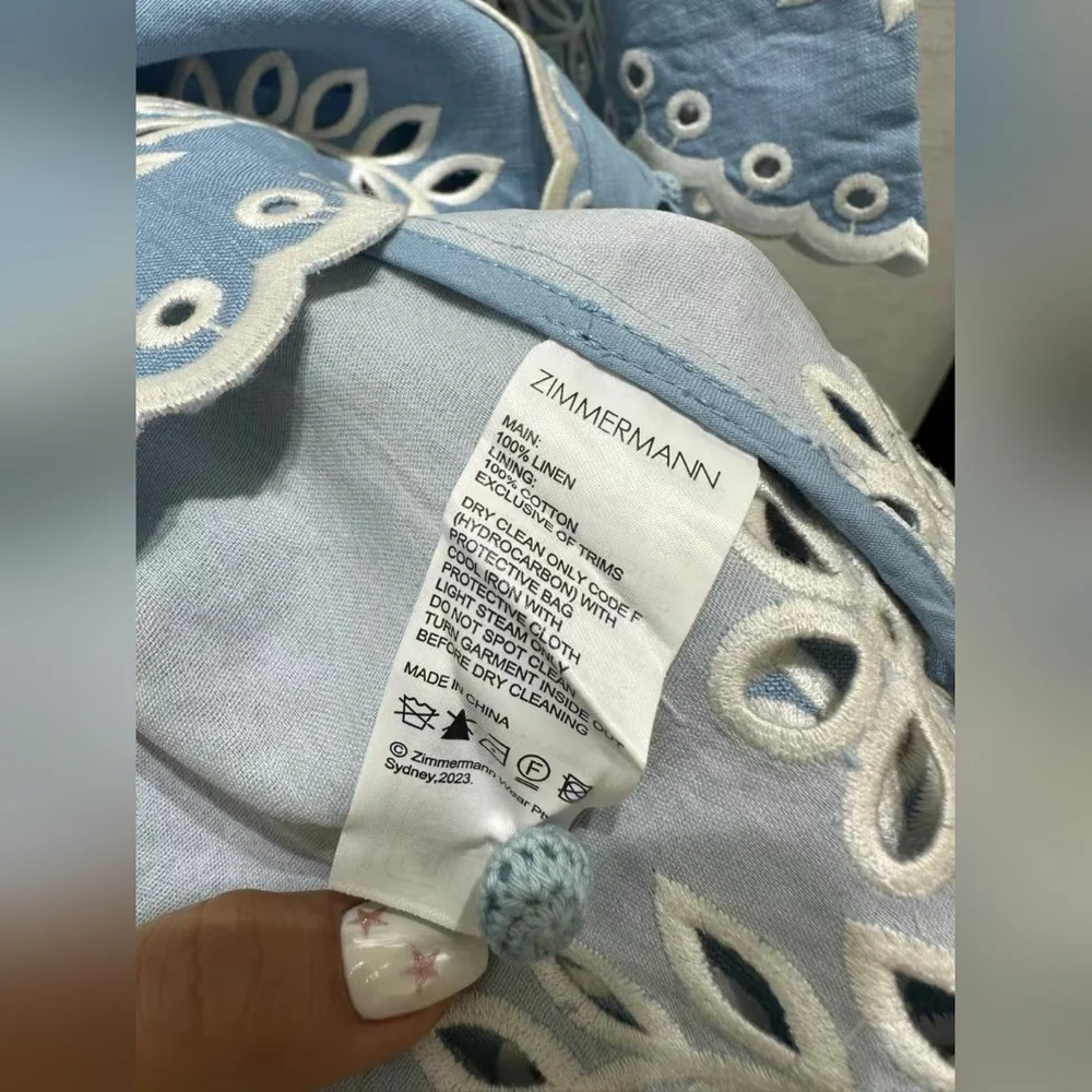 Zimmermann Blue and White Junie shirt and shorts - Picture 7 of 8